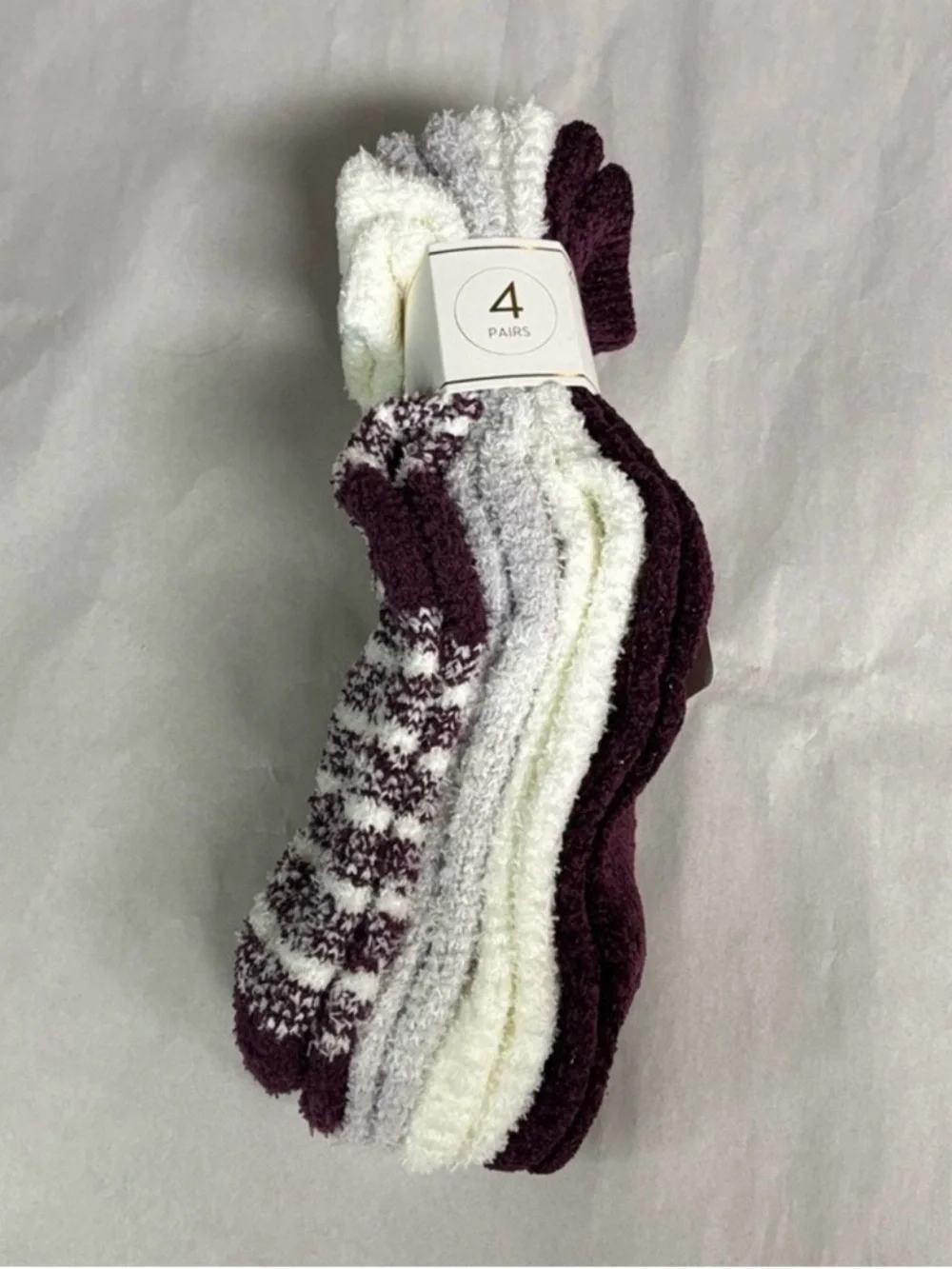 New Nine West Socks Women’s 4 Pair Soft Cozy Plush Fuzzy Lounge Socks Casual